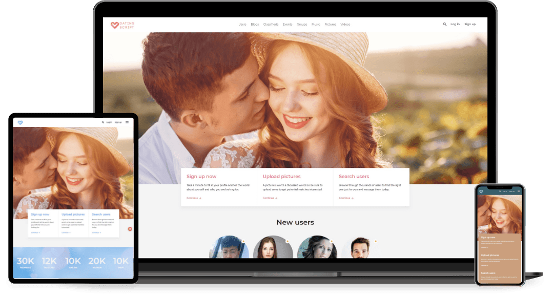 dating script responsive